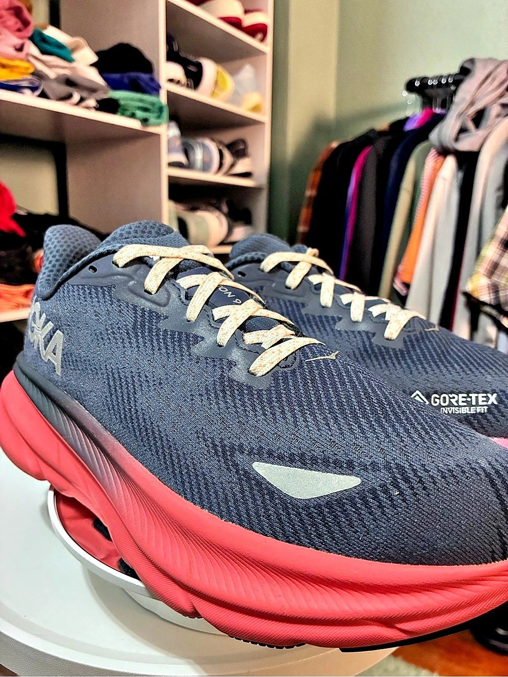 HOKA Clifton 9 GTX Women’s 9 Gore-Tex Waterproof Varsity Navy Running Shoes